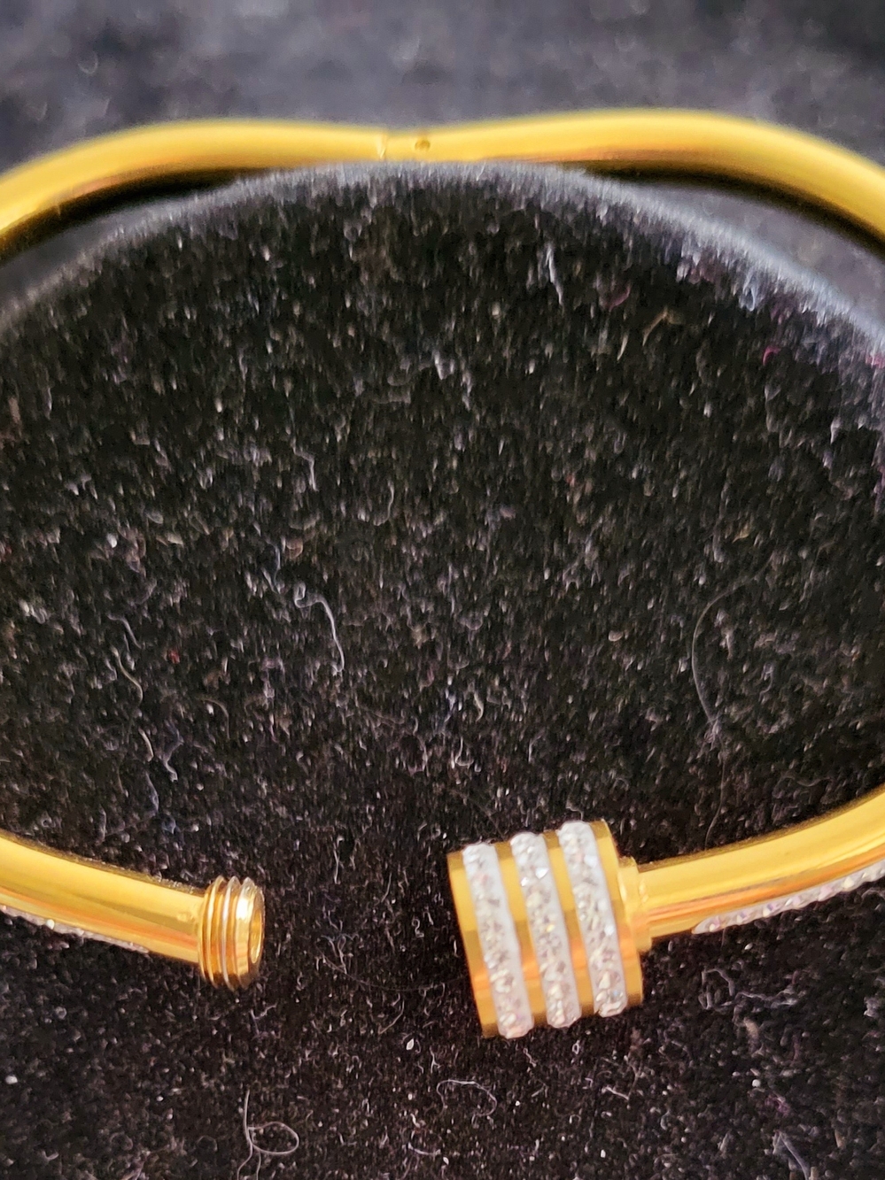 Fashion Jewelry Gold-Tone Narrow Open Cuff Bracelet - Picture 4 of 5